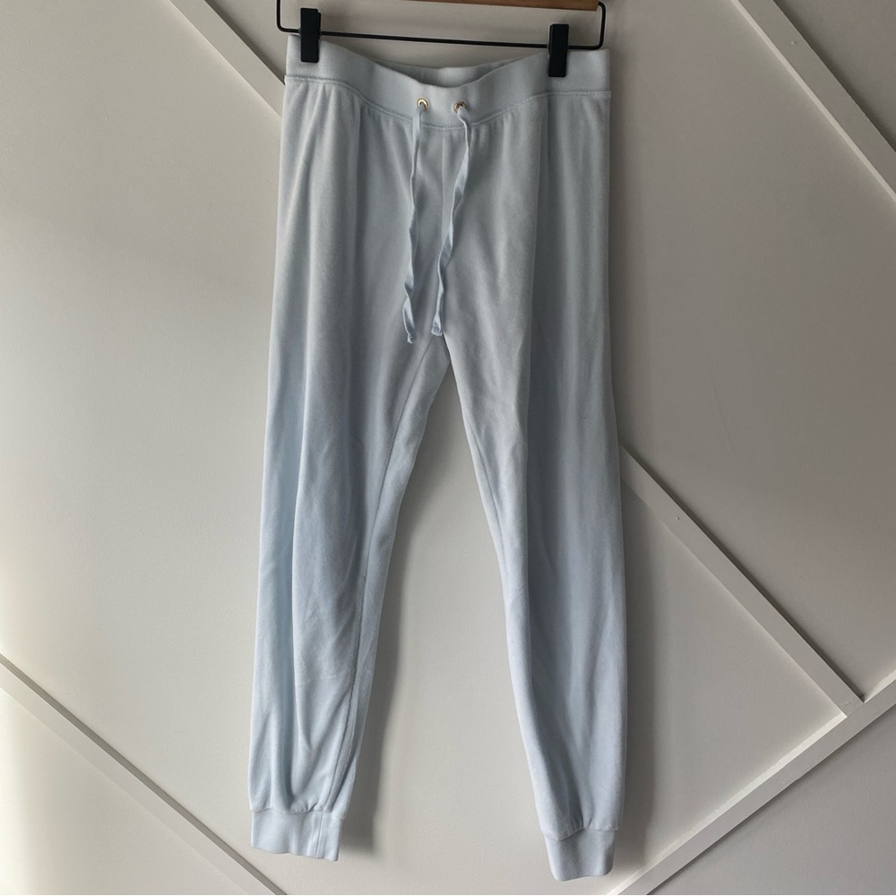 Juicy Couture Black Label Velour Sweatpants Baby Blue S | Y2K Tracksuit